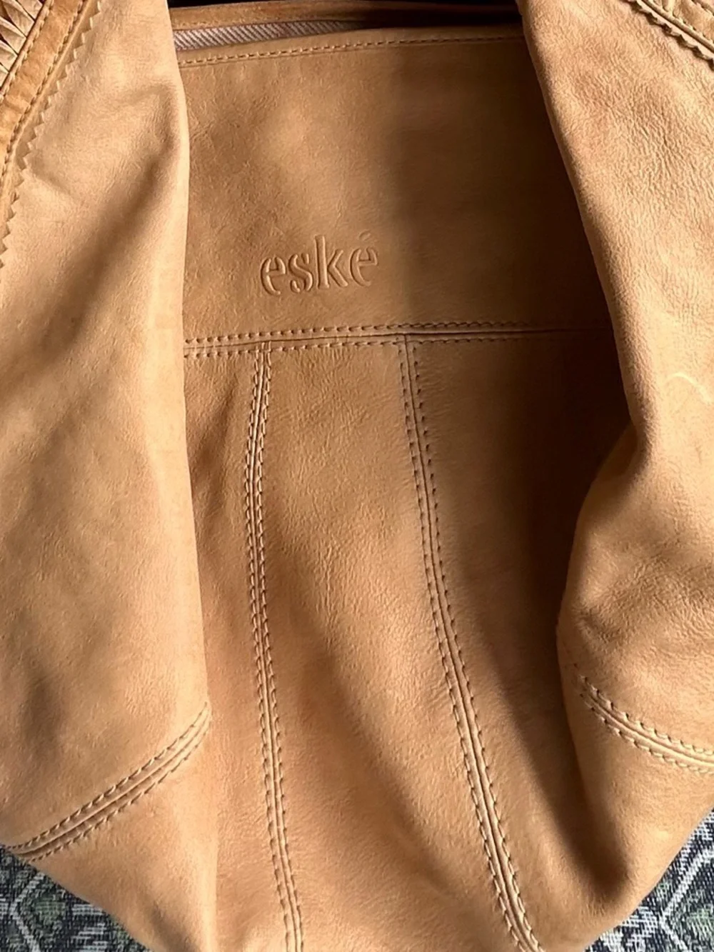 Eske Anthropologie Cultivar Leather Hobo Bag in Sand